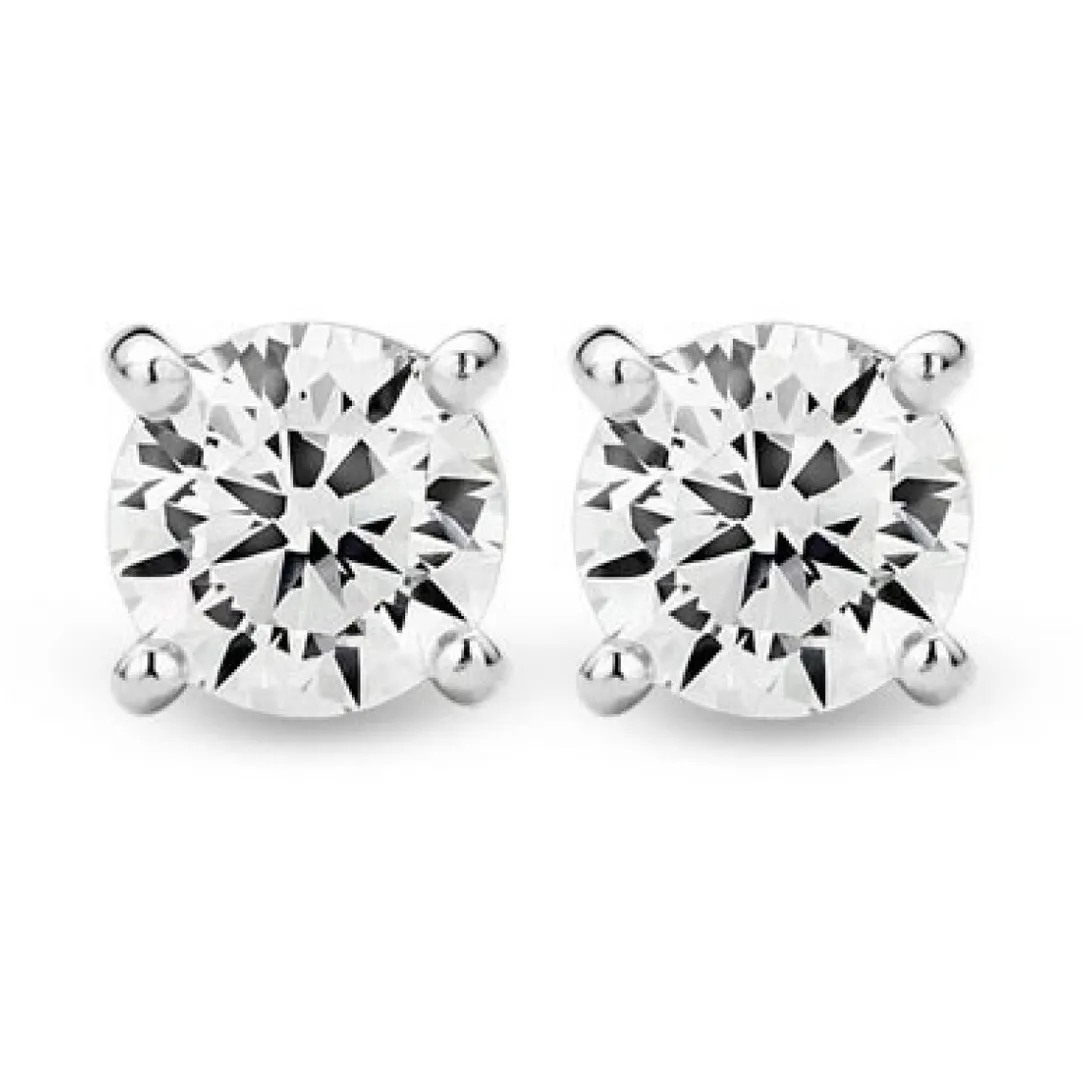 Ti Sento Boucles d'oreilles Femme 7319ZI - Boucles d'oreilles Clous Transparents Argent | Femme Boucles D'Oreilles