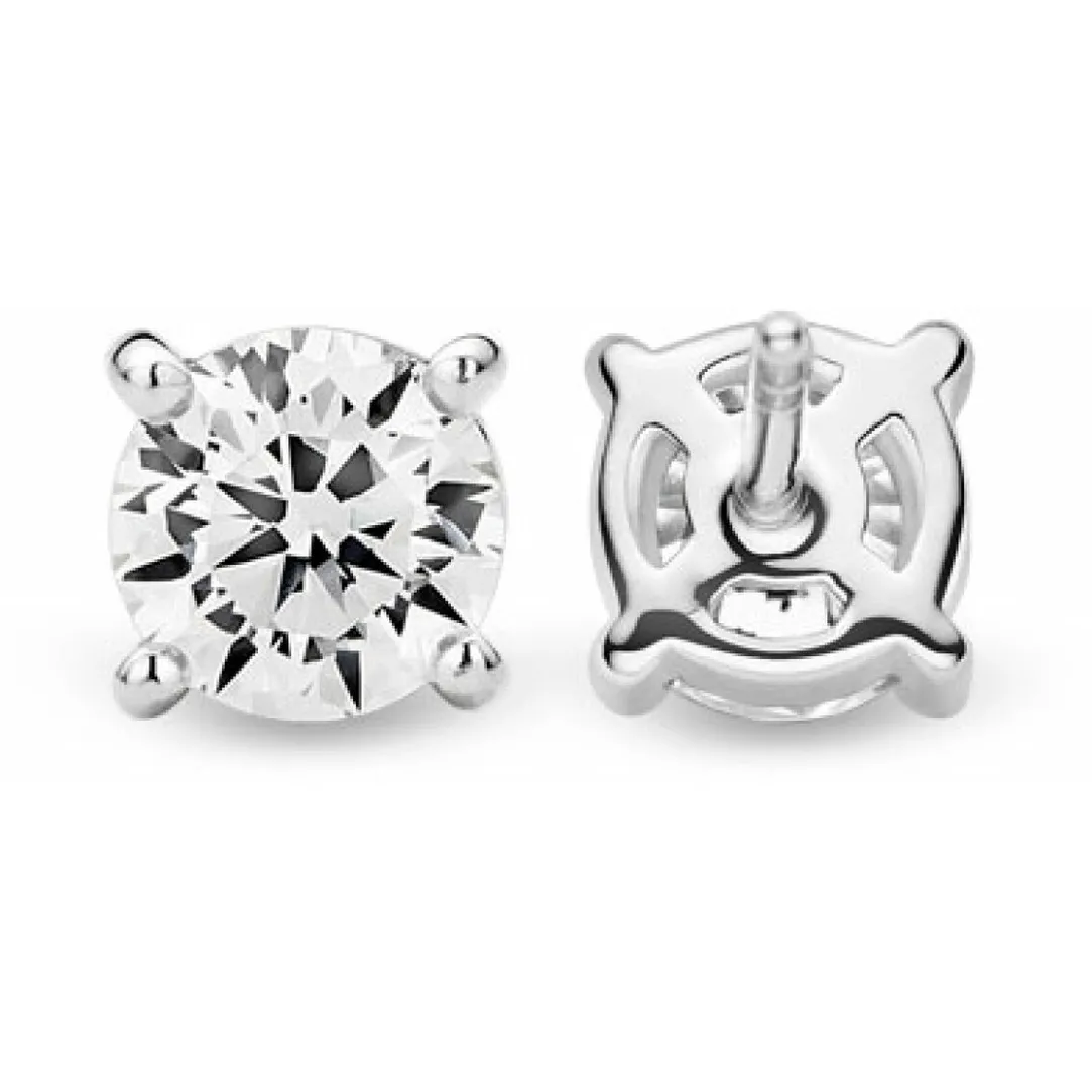 Ti Sento Boucles d'oreilles Femme 7319ZI - Boucles d'oreilles Clous Transparents Argent | Femme Boucles D'Oreilles