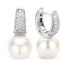Ti Sento Boucles d'oreilles Liberation 7750PW - Boucles d'oreilles Argent Perles Blanches Femme | Femme Boucles D'Oreilles