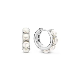 Ti Sento Boucles D'Oreilles - 7962PW Argent Rhodié Et Perles Synthétiques | Femme Boucles D'Oreilles