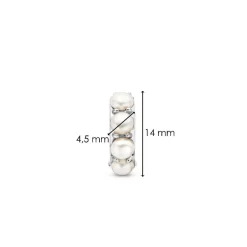 Ti Sento Boucles D'Oreilles - 7962PW Argent Rhodié Et Perles Synthétiques | Femme Boucles D'Oreilles