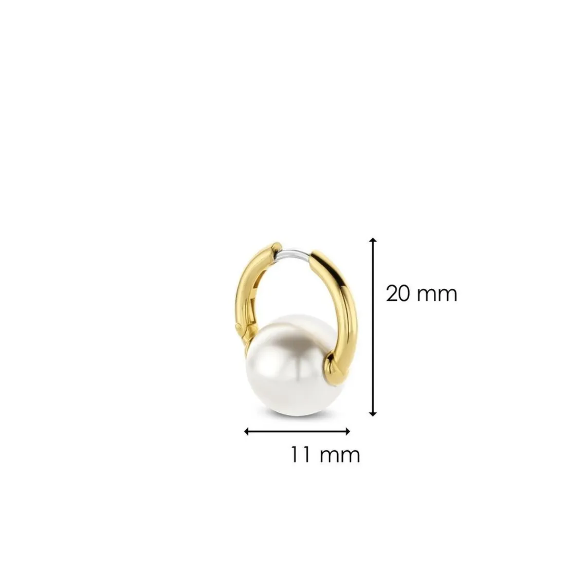 Ti Sento Boucles d'oreilles 7850PW-H - Argent, plaqué or | Femme Boucles D'Oreilles