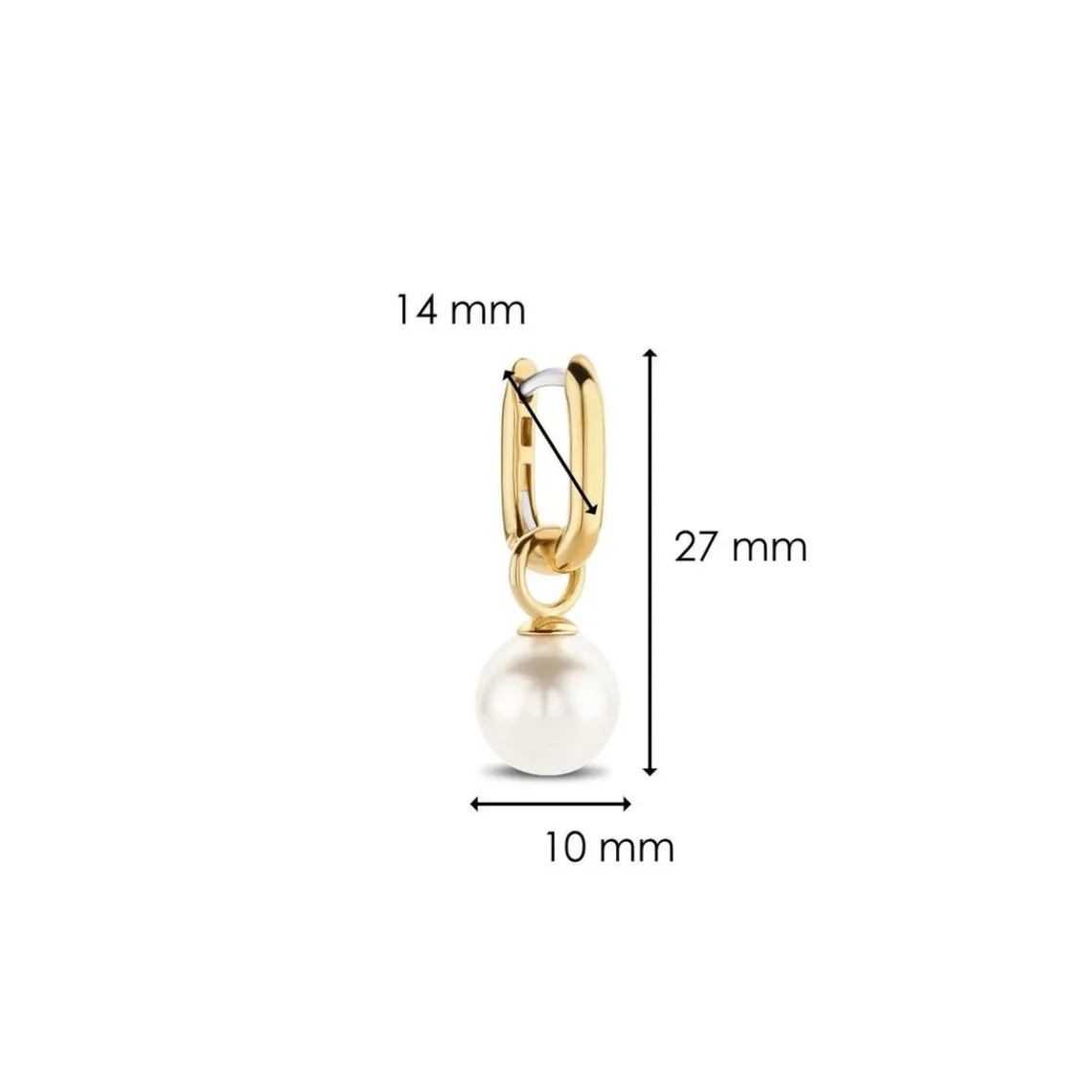 Ti Sento Boucles d'oreilles 7848PW-H - Argent, plaqué or | Femme Boucles D'Oreilles
