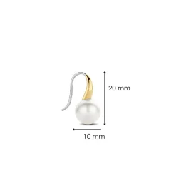 Ti Sento Boucles d'oreilles 7849PW-H - Argent, plaqué or | Femme Boucles D'Oreilles
