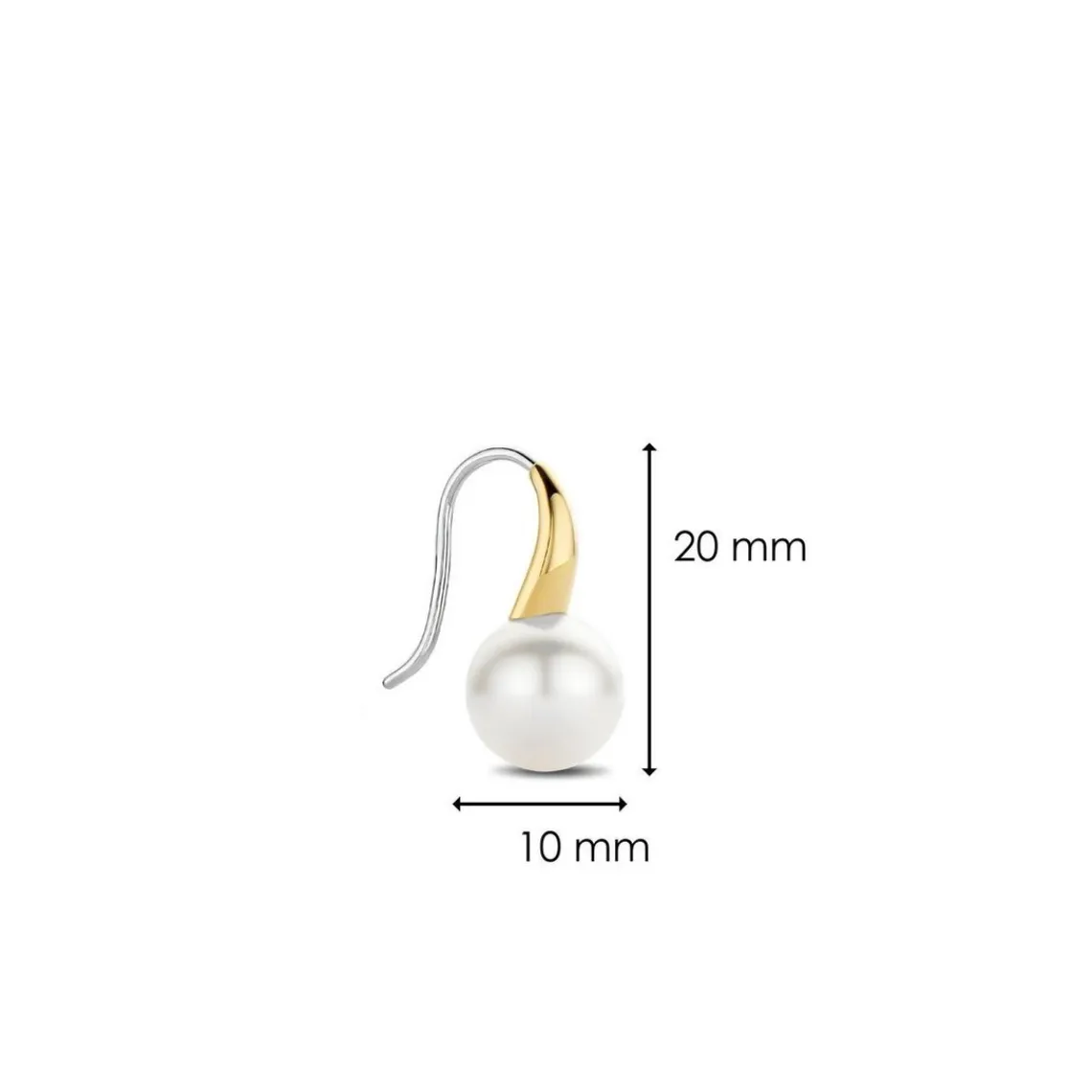 Ti Sento Boucles d'oreilles 7849PW-H - Argent, plaqué or | Femme Boucles D'Oreilles
