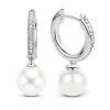 Ti Sento Boucles d'oreilles 7696PW - Boucles d'oreilles Blanches Strass | Femme Boucles D'Oreilles