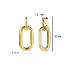 Ti Sento Boucles d'oreilles 7846SY - Argent, plaqué or | Femme Boucles D'Oreilles