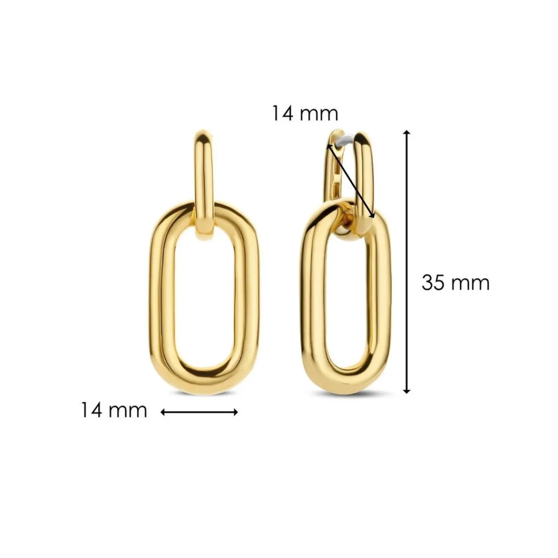Ti Sento Boucles d'oreilles 7846SY - Argent, plaqué or | Femme Boucles D'Oreilles