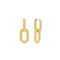 Ti Sento Boucles D'Oreilles - 7963SY Argent Doré Effet Tressé | Femme Boucles D'Oreilles