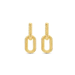 Ti Sento Boucles D'Oreilles - 7963SY Argent Doré Effet Tressé | Femme Boucles D'Oreilles