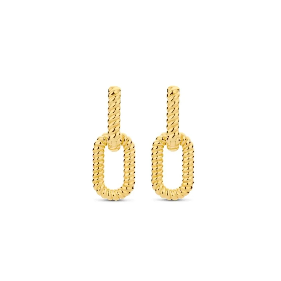 Ti Sento Boucles D'Oreilles - 7963SY Argent Doré Effet Tressé | Femme Boucles D'Oreilles