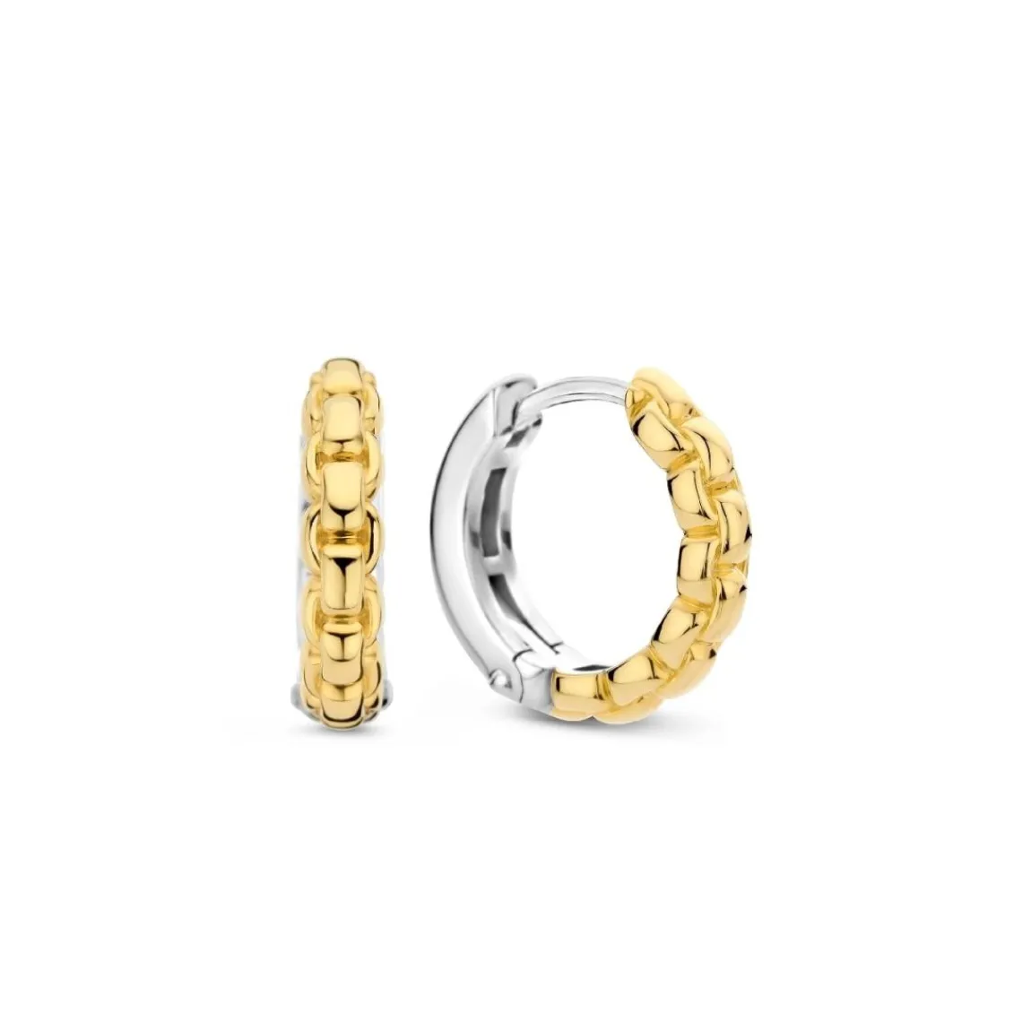 Ti Sento Boucles D'Oreilles - 7961SY Argent Doré Effet Tressé | Femme Boucles D'Oreilles