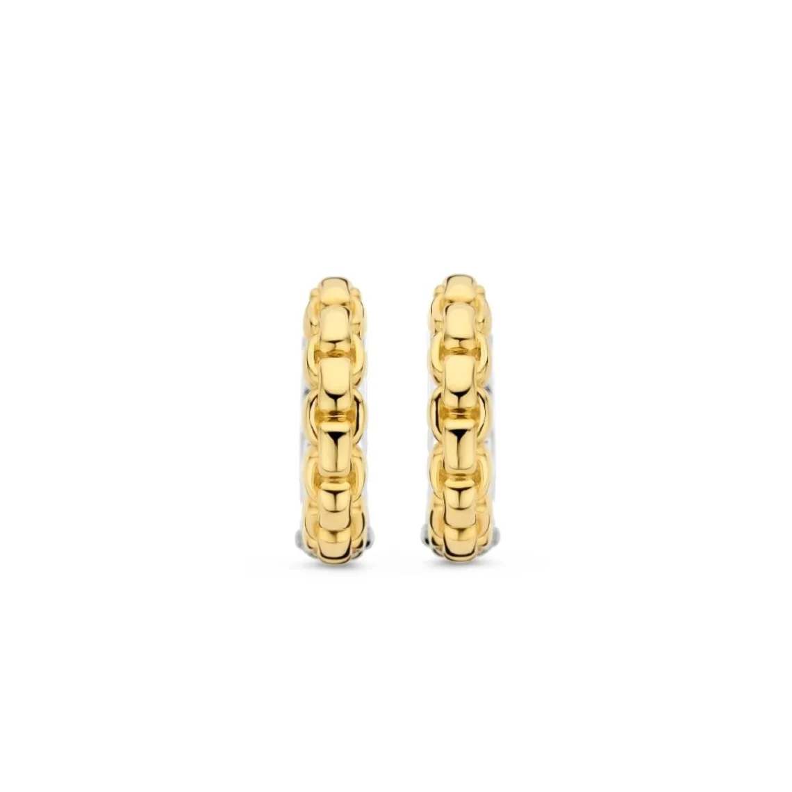 Ti Sento Boucles D'Oreilles - 7961SY Argent Doré Effet Tressé | Femme Boucles D'Oreilles
