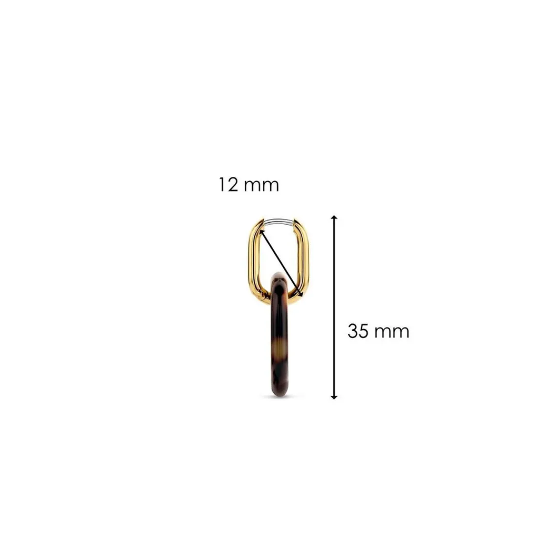 Ti Sento Boucles d'oreilles 7830TU-H - Argent, plaqué or | Femme Boucles D'Oreilles