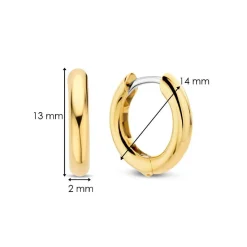 Ti Sento Boucles D'Oreilles - 7812YS Argent Doré Anneaux | Femme Boucles D'Oreilles