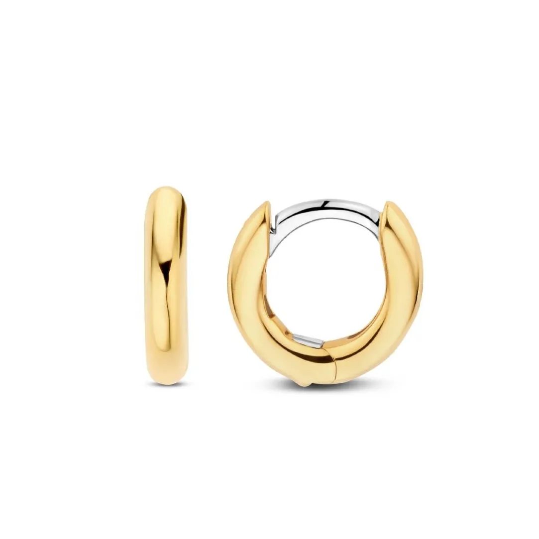 Ti Sento Boucles D'Oreilles - 7811YS Argent Doré Anneaux | Femme Boucles D'Oreilles