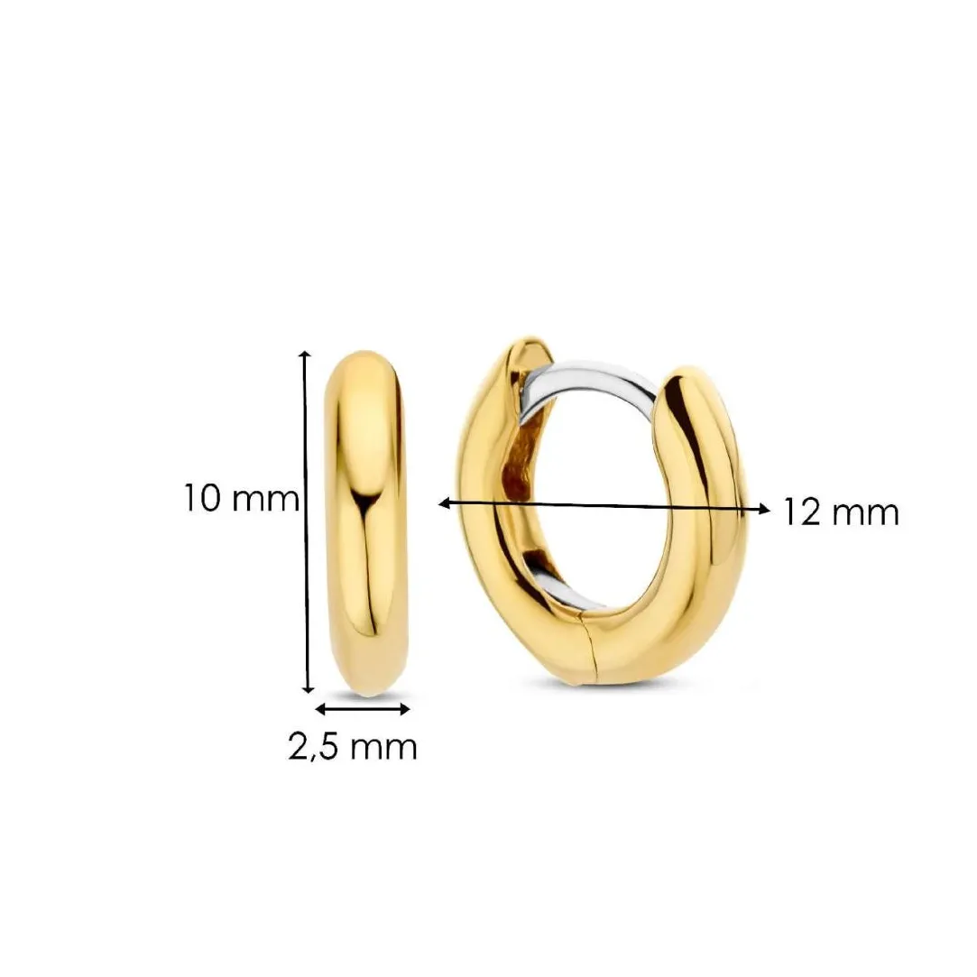 Ti Sento Boucles D'Oreilles - 7811YS Argent Doré Anneaux | Femme Boucles D'Oreilles