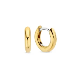 Ti Sento Boucles D'Oreilles - 7954YS Argent Doré Anneaux Et Pavage | Femme Boucles D'Oreilles