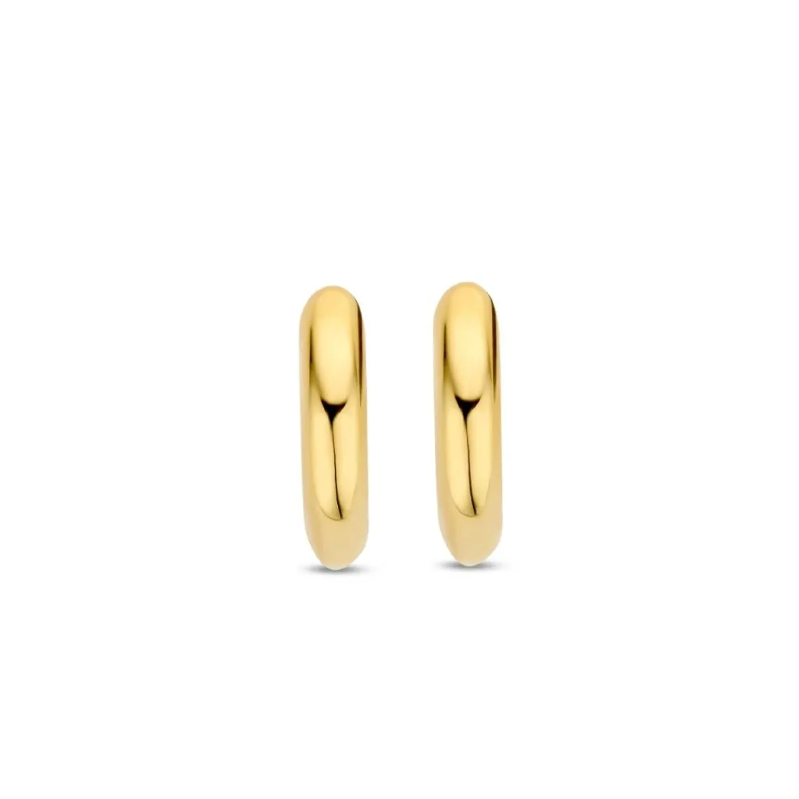 Ti Sento Boucles D'Oreilles - 7954YS Argent Doré Anneaux Et Pavage | Femme Boucles D'Oreilles