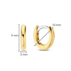 Ti Sento Boucles D'Oreilles - 7954YS Argent Doré Anneaux Et Pavage | Femme Boucles D'Oreilles