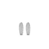Ti Sento Boucles d'Oreilles 7804ZI - anneaux allongés argent pavés petit modèle | Femme Boucles D'Oreilles