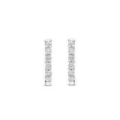 Ti Sento Boucles D'Oreilles - 7957ZI Argent Rhodié Anneaux Et Pavage | Femme Boucles D'Oreilles