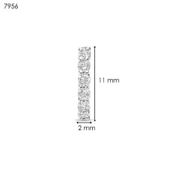 Ti Sento Boucles D'Oreilles - 7956ZI Argent Rhodié Anneaux Et Pavage | Femme Boucles D'Oreilles