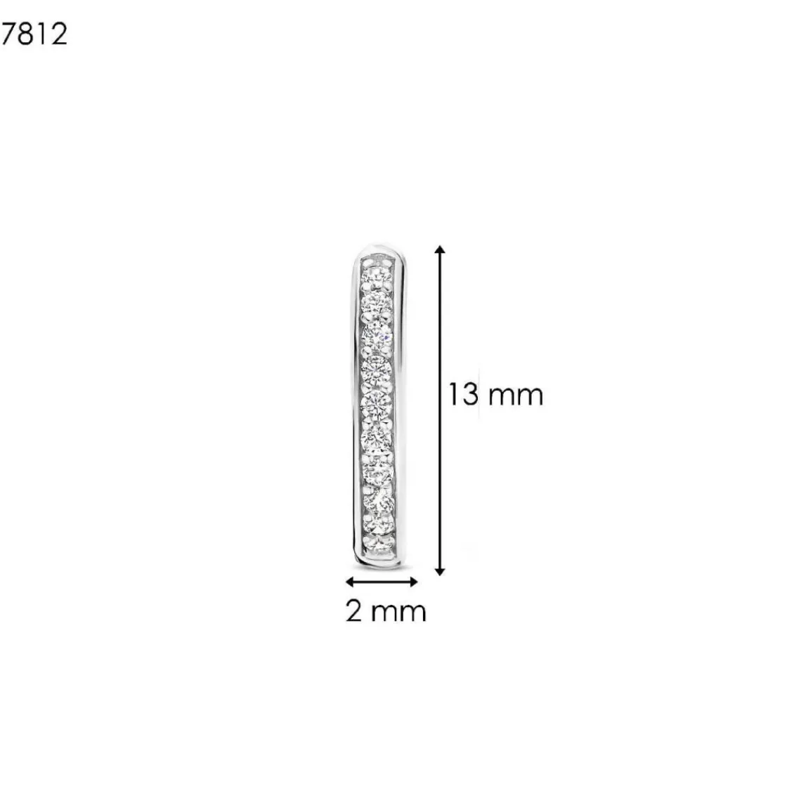 Ti Sento Boucles D'Oreilles - 7812ZI Argent Rhodié Anneaux Et Pavage | Femme Boucles D'Oreilles