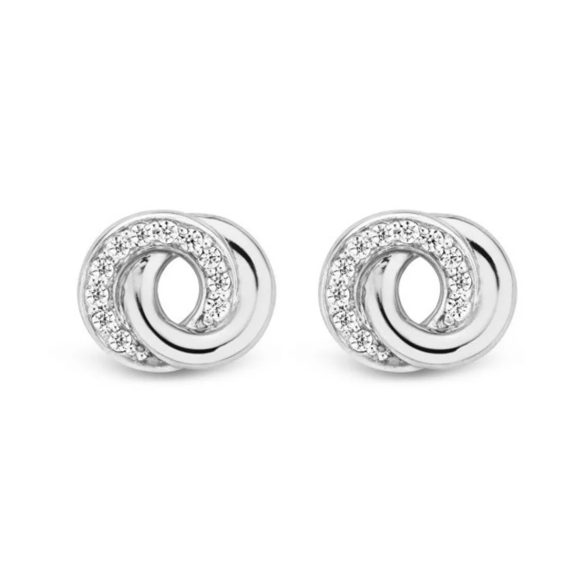 Ti Sento Boucles d'oreilles 7784ZI - Boucles d'oreilles Argent Anneaux Entrelacés | Femme Boucles D'Oreilles