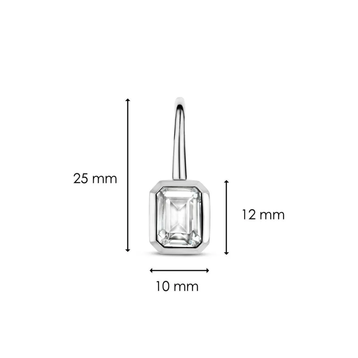 Ti Sento Boucles d'oreilles 7892ZI-H - Argent | Femme Boucles D'Oreilles