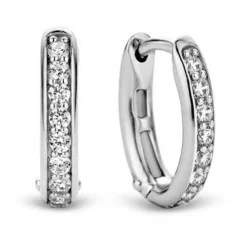 Ti Sento Boucles d'oreilles 7759ZI - Boucles d'oreilles Argent Anneau Zirconium Femme | Femme Boucles D'Oreilles