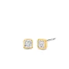 Ti Sento Boucles D'Oreilles - 7967ZY Argent Doré Et Oxydes Carrés | Femme Boucles D'Oreilles