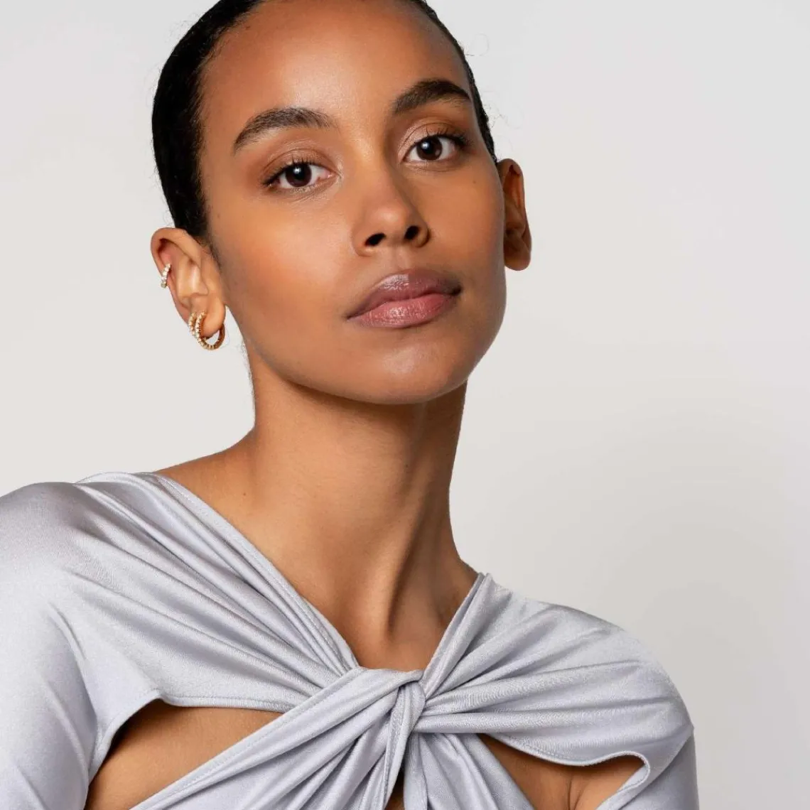 Ti Sento Boucles D'Oreilles - 7956ZY Argent Doré Anneaux Et Pavage | Femme Boucles D'Oreilles
