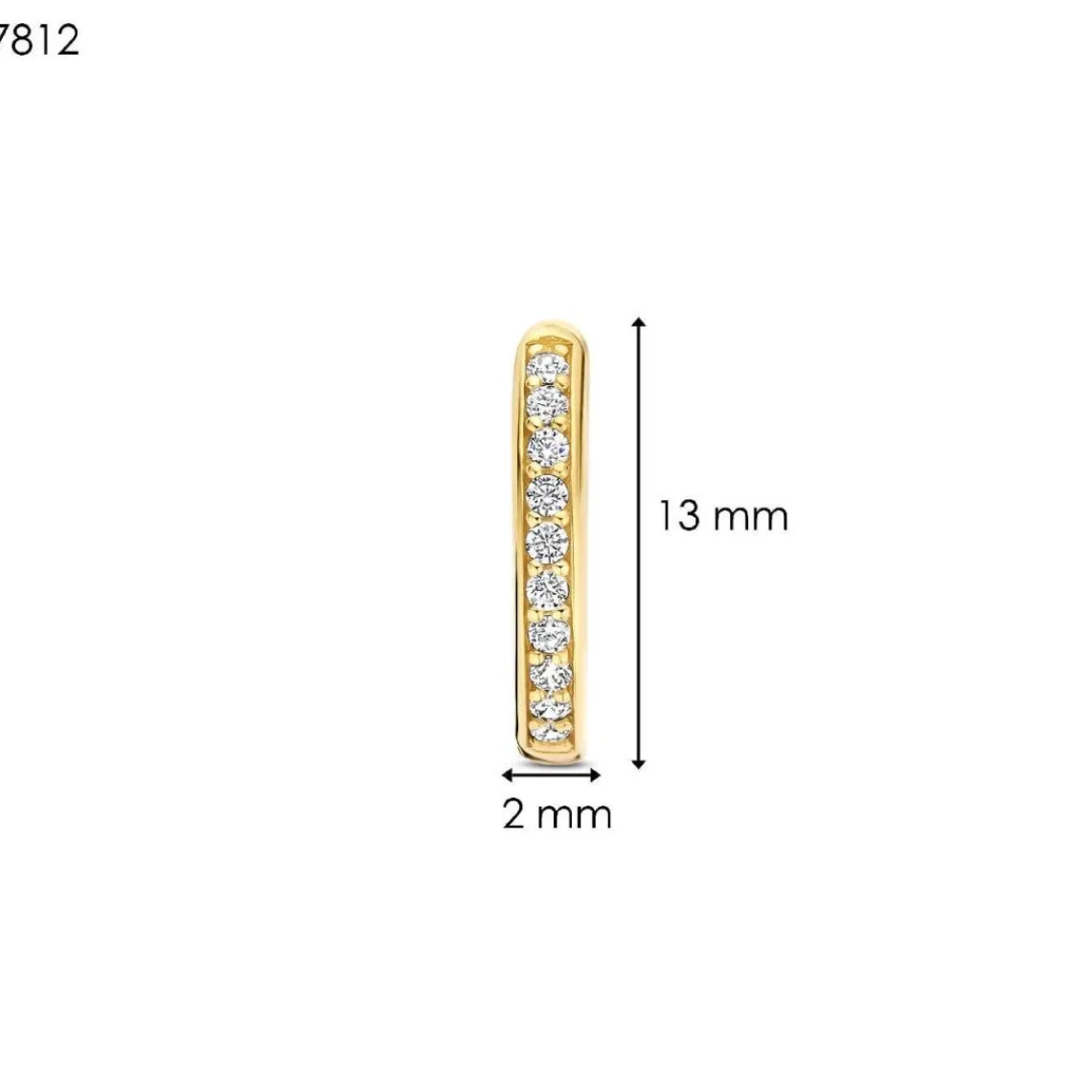 Ti Sento Boucles D'Oreilles - 7812ZY Argent Doré Anneaux Et Pavage | Femme Boucles D'Oreilles