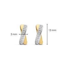 Ti Sento Boucles d’oreilles 7667ZY – Doré | Femme Boucles D'Oreilles