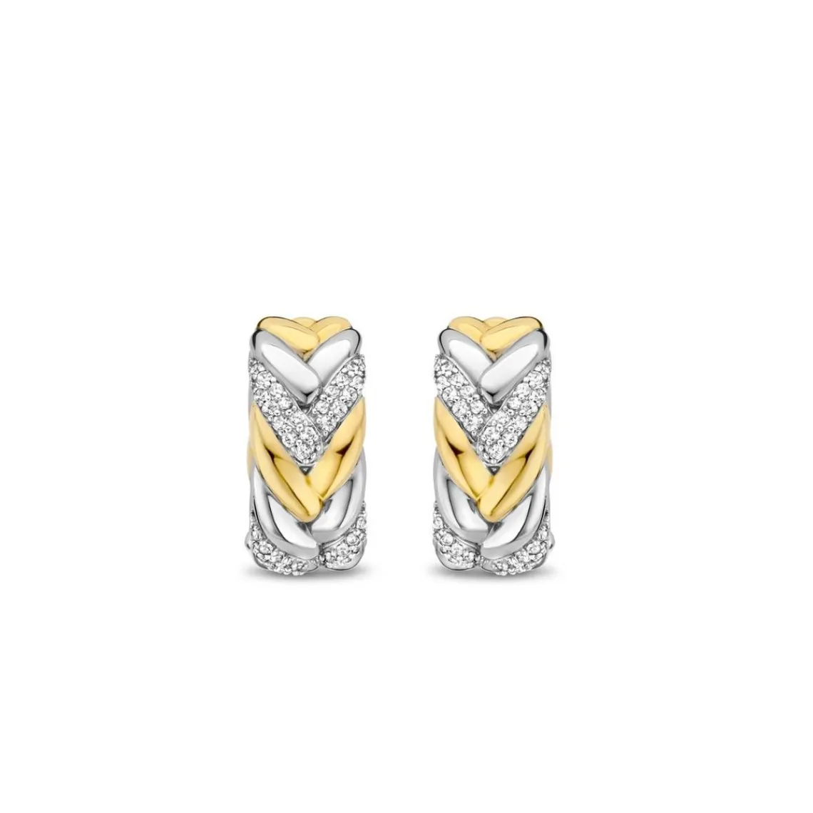 Ti Sento Boucles d'oreilles 7884ZY - Argent, plaqué or | Femme Boucles D'Oreilles