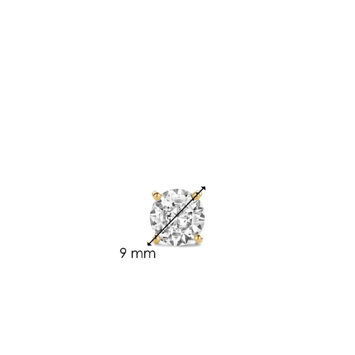 Ti Sento Boucles D'Oreilles - 7321ZY Argent Doré Oxydes De Zirconium | Femme Boucles D'Oreilles