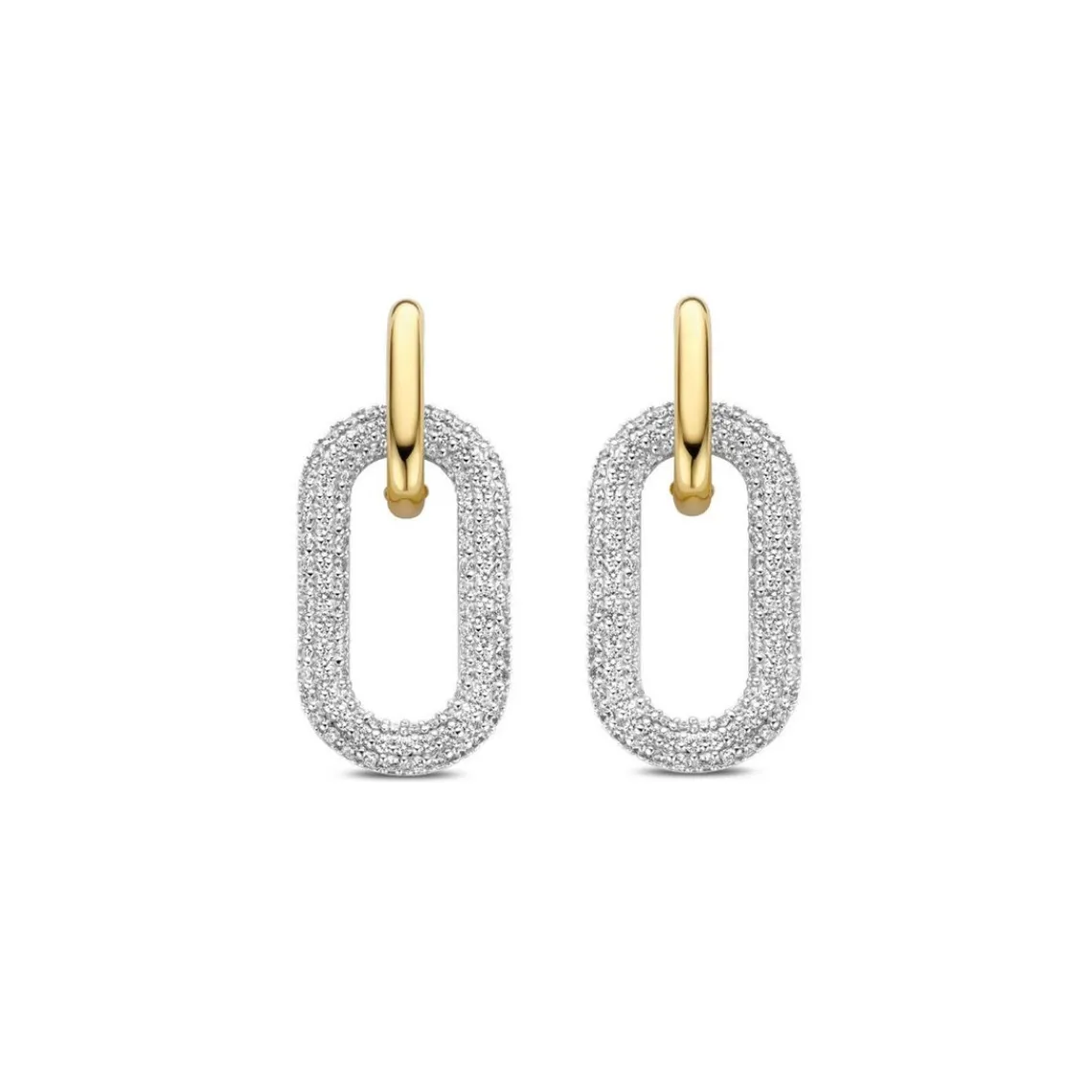 Ti Sento Boucles d'oreilles 7844ZY - Argent, plaqué or | Femme Boucles D'Oreilles
