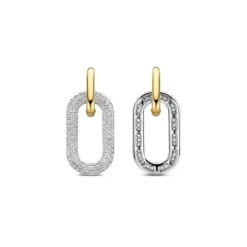 Ti Sento Boucles d'oreilles 7844ZY - Argent, plaqué or | Femme Boucles D'Oreilles