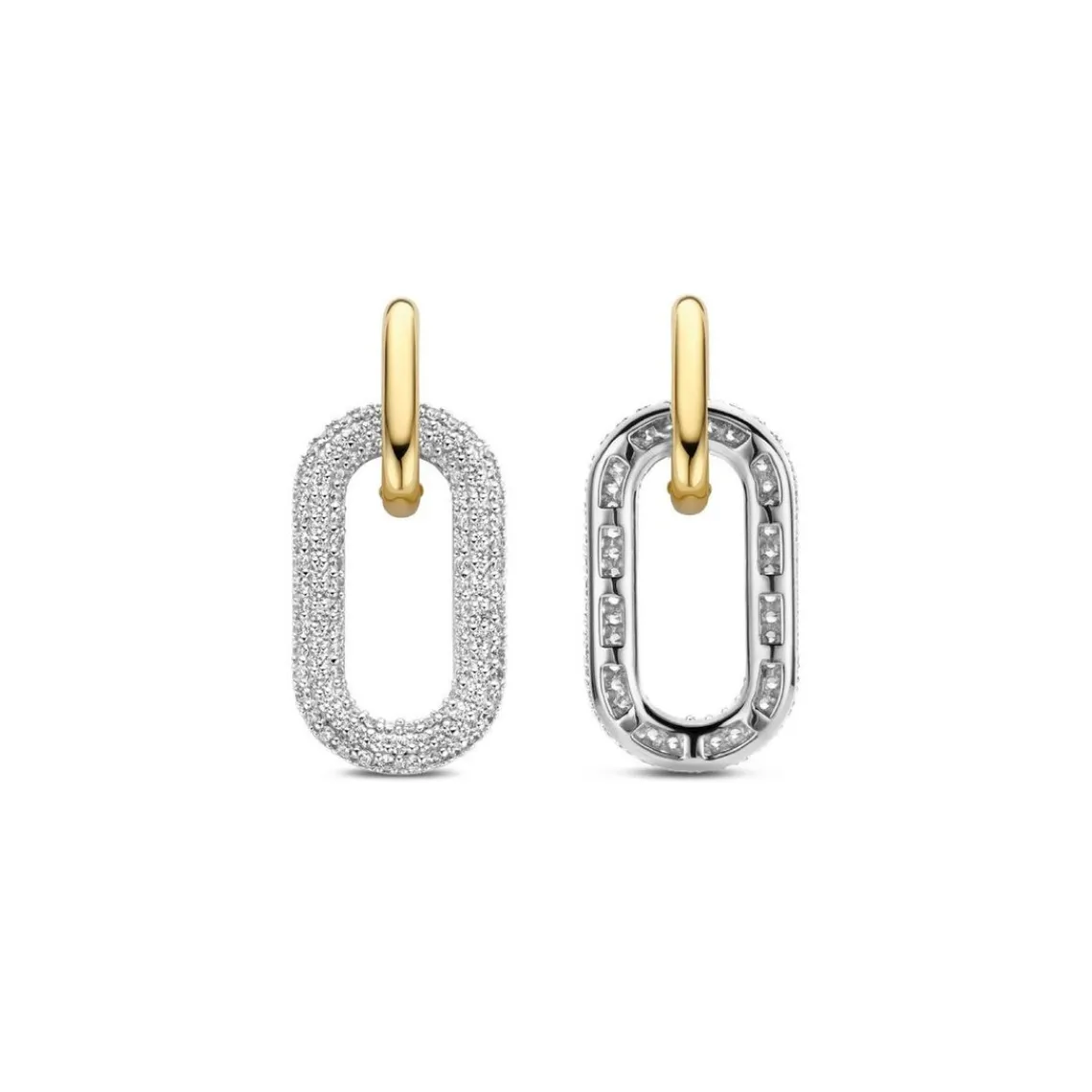 Ti Sento Boucles d'oreilles 7844ZY - Argent, plaqué or | Femme Boucles D'Oreilles