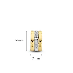Ti Sento Boucles d'oreilles 7890ZY-H - Argent, plaqué or | Femme Boucles D'Oreilles