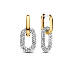 Ti Sento Boucles d'oreilles 7904ZY - Argent, plaqué or | Femme Boucles D'Oreilles