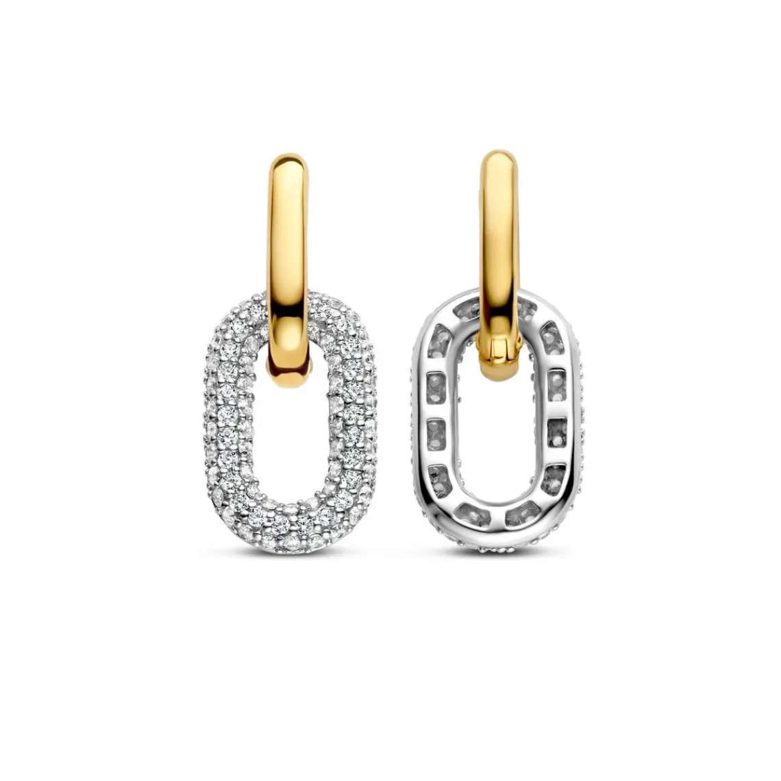 Ti Sento Boucles d'oreilles 7904ZY - Argent, plaqué or | Femme Boucles D'Oreilles