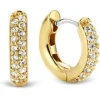 Ti Sento Boucles d'oreilles 7210ZY - Boucles d'oreilles Argent Doré Anneau Pavé Femme | Femme Boucles D'Oreilles