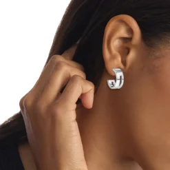 Calvin Klein Bijoux Boucles oreilles Geometric Essentials Sculptural - 35000677 Acier Argent | Femme Boucles D'Oreilles