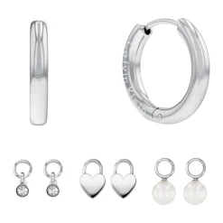 Calvin Klein Bijoux Boucles oreilles Calvin Klein Huggie - 35700001 Acier Argent | Femme Boucles D'Oreilles