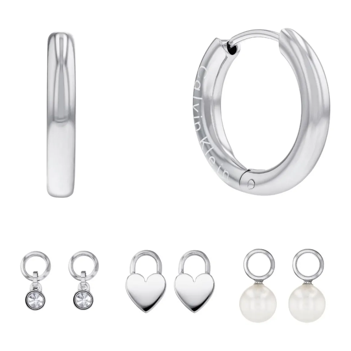 Calvin Klein Bijoux Boucles oreilles Calvin Klein Huggie - 35700001 Acier Argent | Femme Boucles D'Oreilles