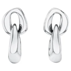 Calvin Klein Bijoux Boucles oreilles Statement Links Sculptural - 35000654 Acier Argent | Femme Boucles D'Oreilles