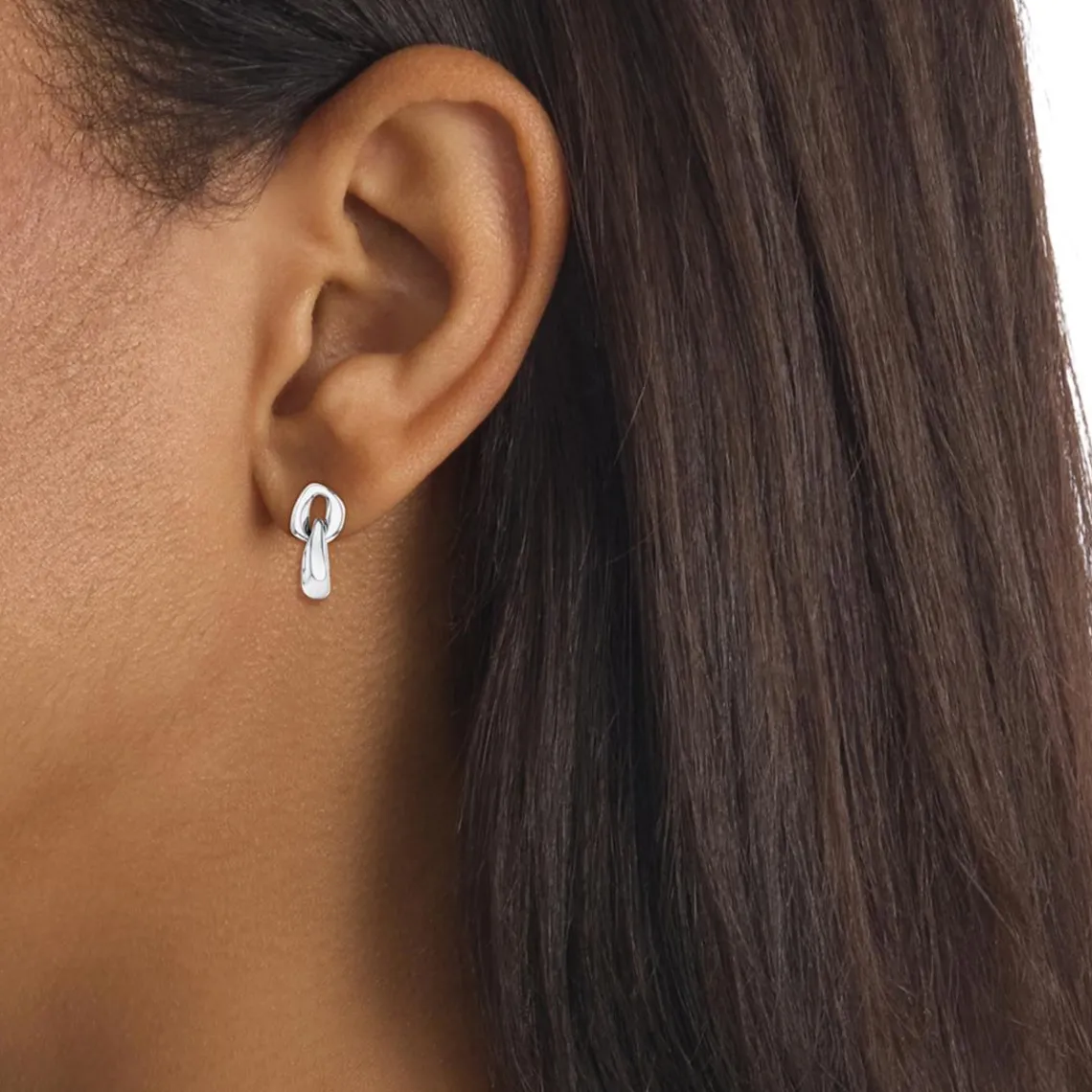 Calvin Klein Bijoux Boucles oreilles Statement Links Sculptural - 35000654 Acier Argent | Femme Boucles D'Oreilles