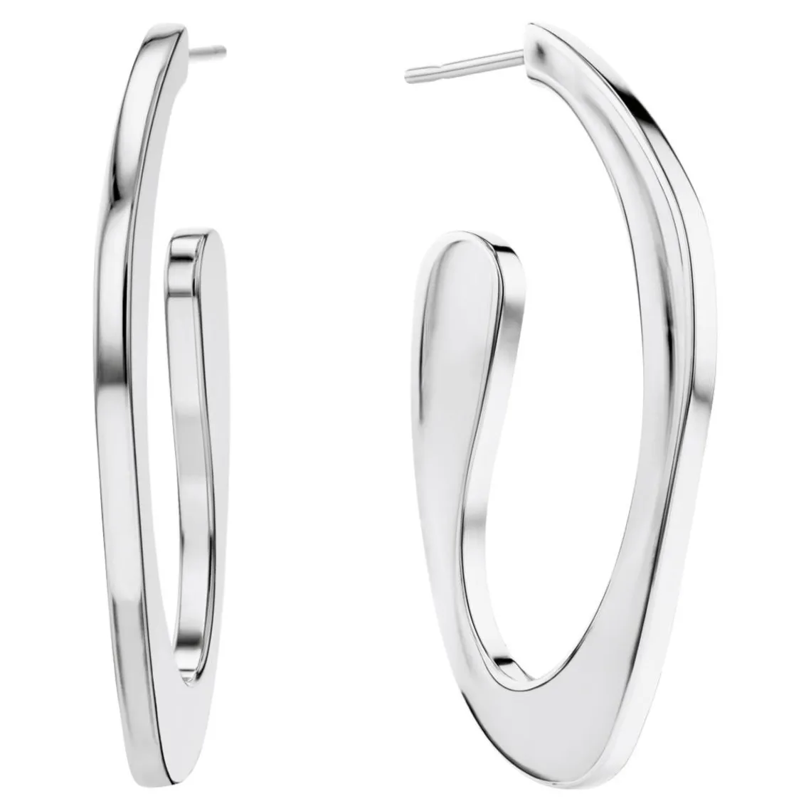 Calvin Klein Bijoux Boucles oreilles Harmonious Connection Sculptural - 35000689 Acier Argent | Femme Boucles D'Oreilles